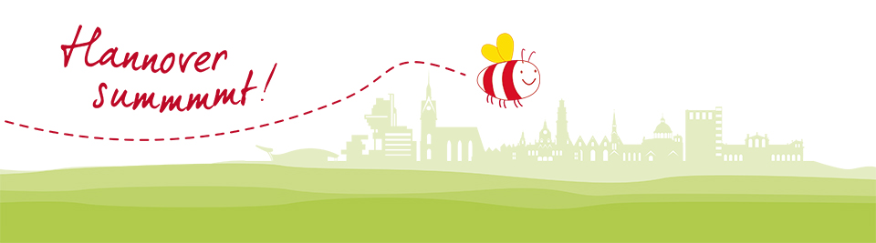Logo Hannover summt! - Kooperation für Bienenkurse/Imkerkurse 2020 in Hannover